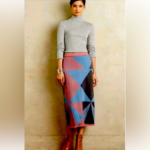 NWT Anthropologie Midi Skirt Ekaterina Kukhareva for Made in Kind sezane - Picture 1 of 8